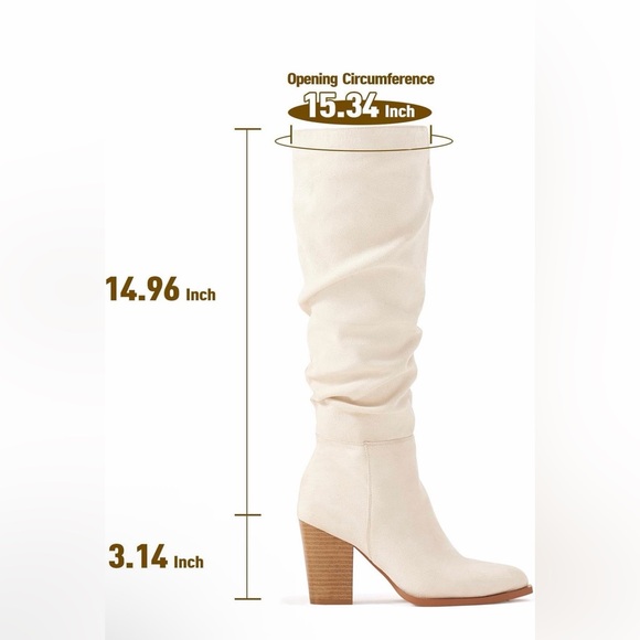 🆕Elegant Suede Knee-High Boots - Picture 2 of 2